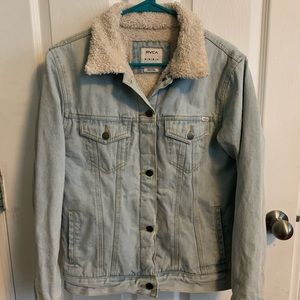 RVCA sherpa lined trucker jacket